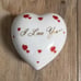 Lefton China “I Love You” Heart Shape #03087 & Basket #03095 *Valentines Day*