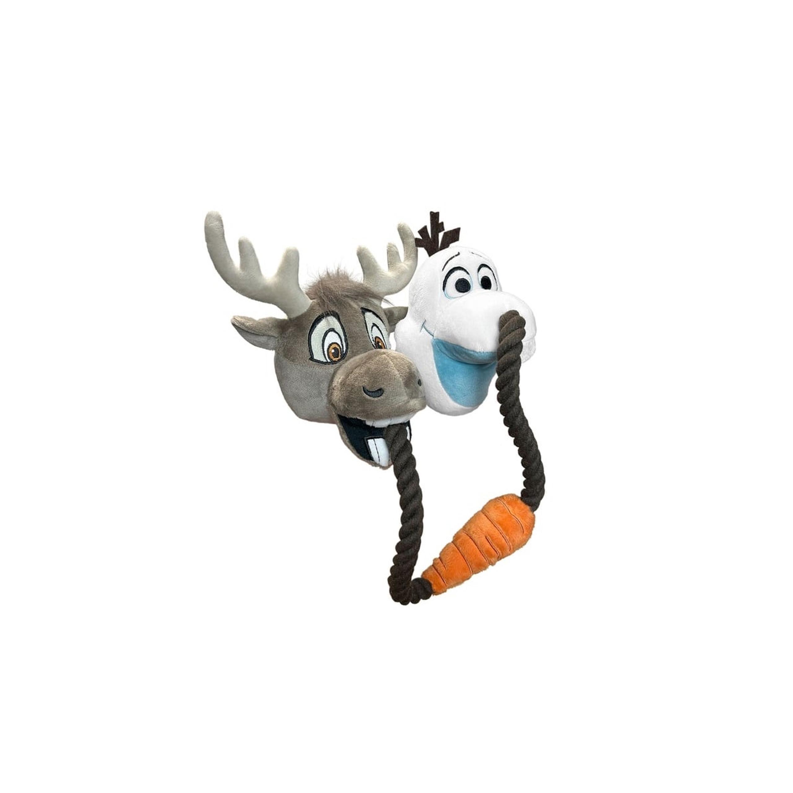 Disney Frozen Olaf & Sven Indoor Rope Dog Toy Plush Thrash Tug Of War Play New