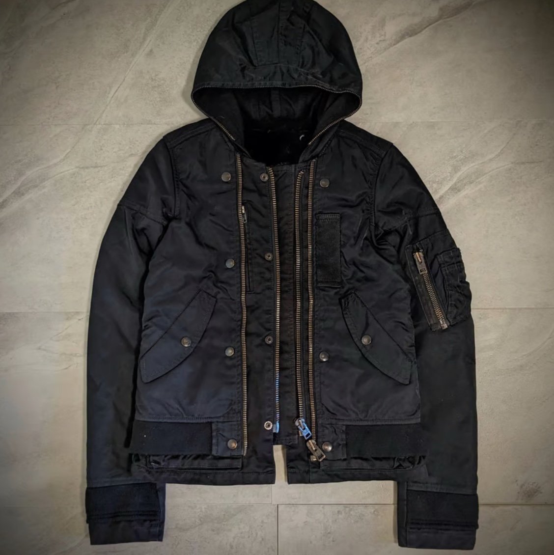 жизнь rebuilded fur incoated gimmick jacket