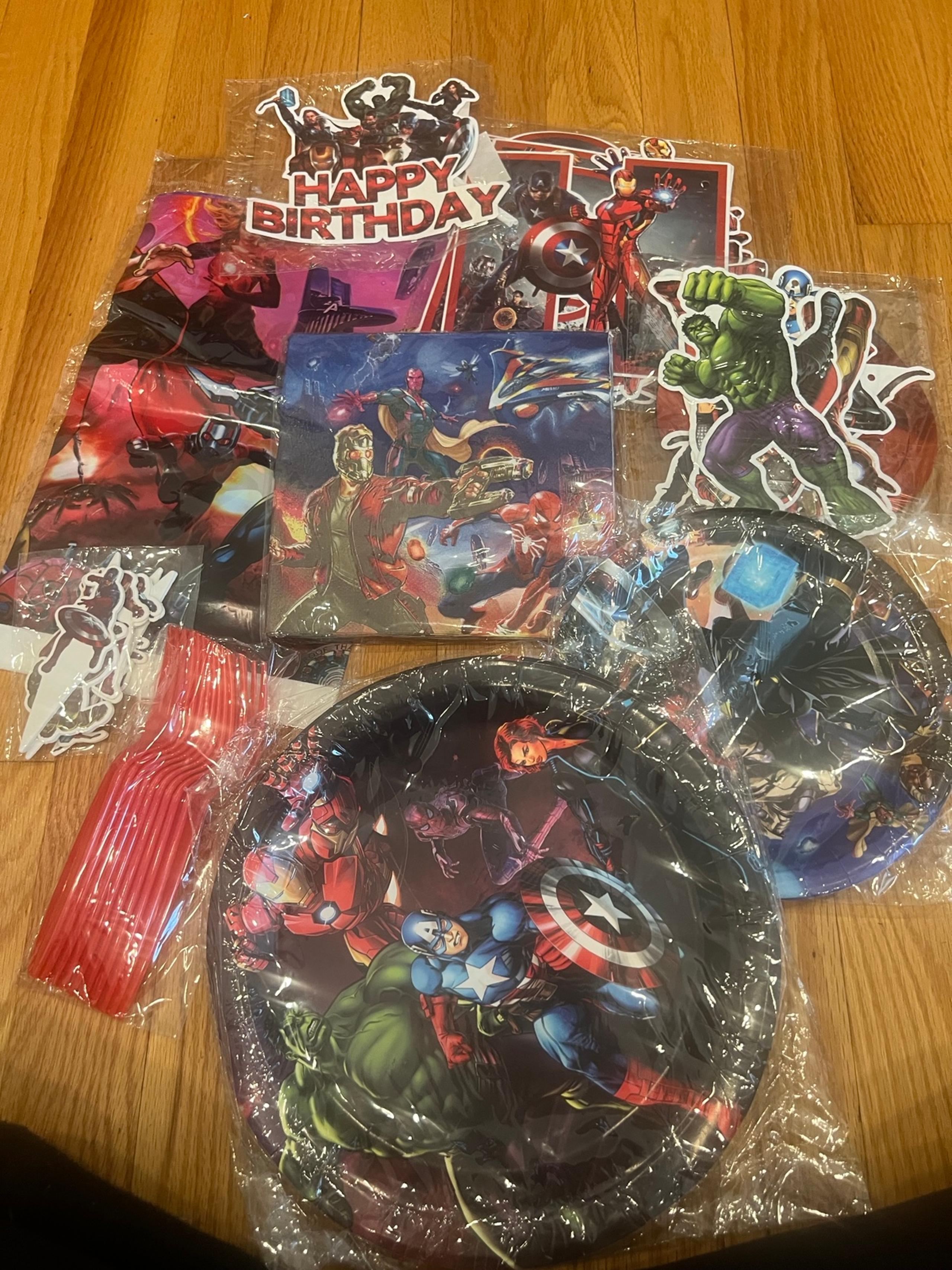 Marvel super heroes captain America hulk iron man party decorations