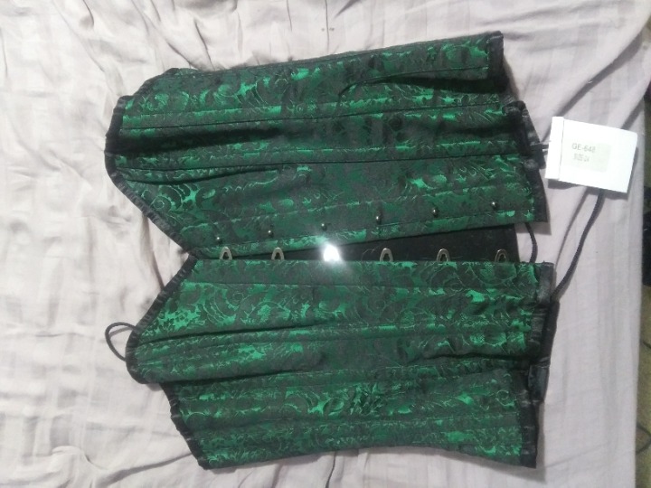 Green and Black Overbust Corset
