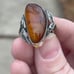 Vintage Sterling and Baltic Amber Ring