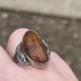 Vintage Sterling and Baltic Amber Ring