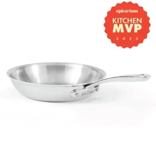 New All Clad G5 Graphite Core 8.5 in 5-ply Polished Stainless Steel Fry Pan