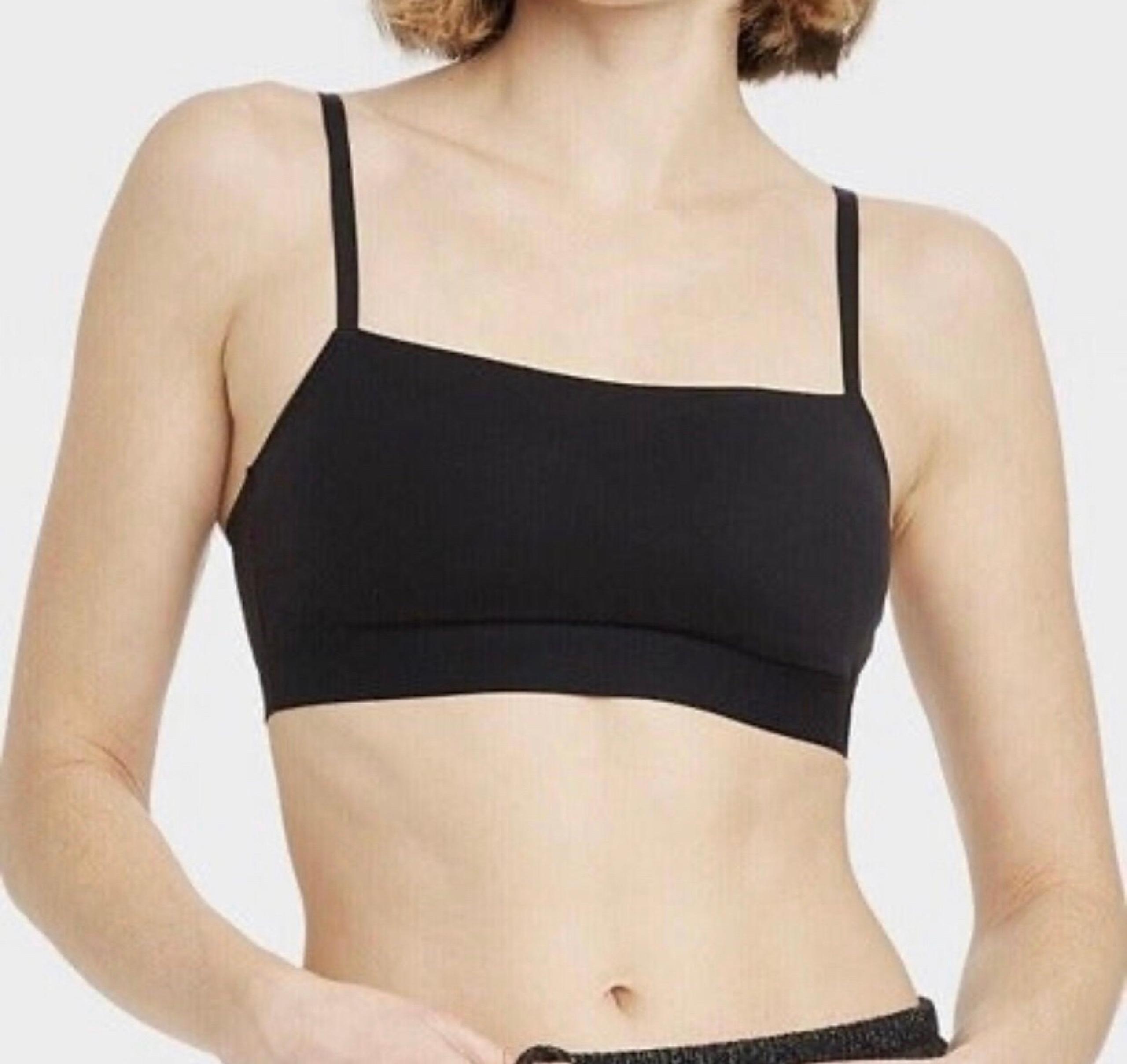 Auden Womens Bralette Large Seamless Lightly Lined Wide Scoop Neck Wirefree Bra