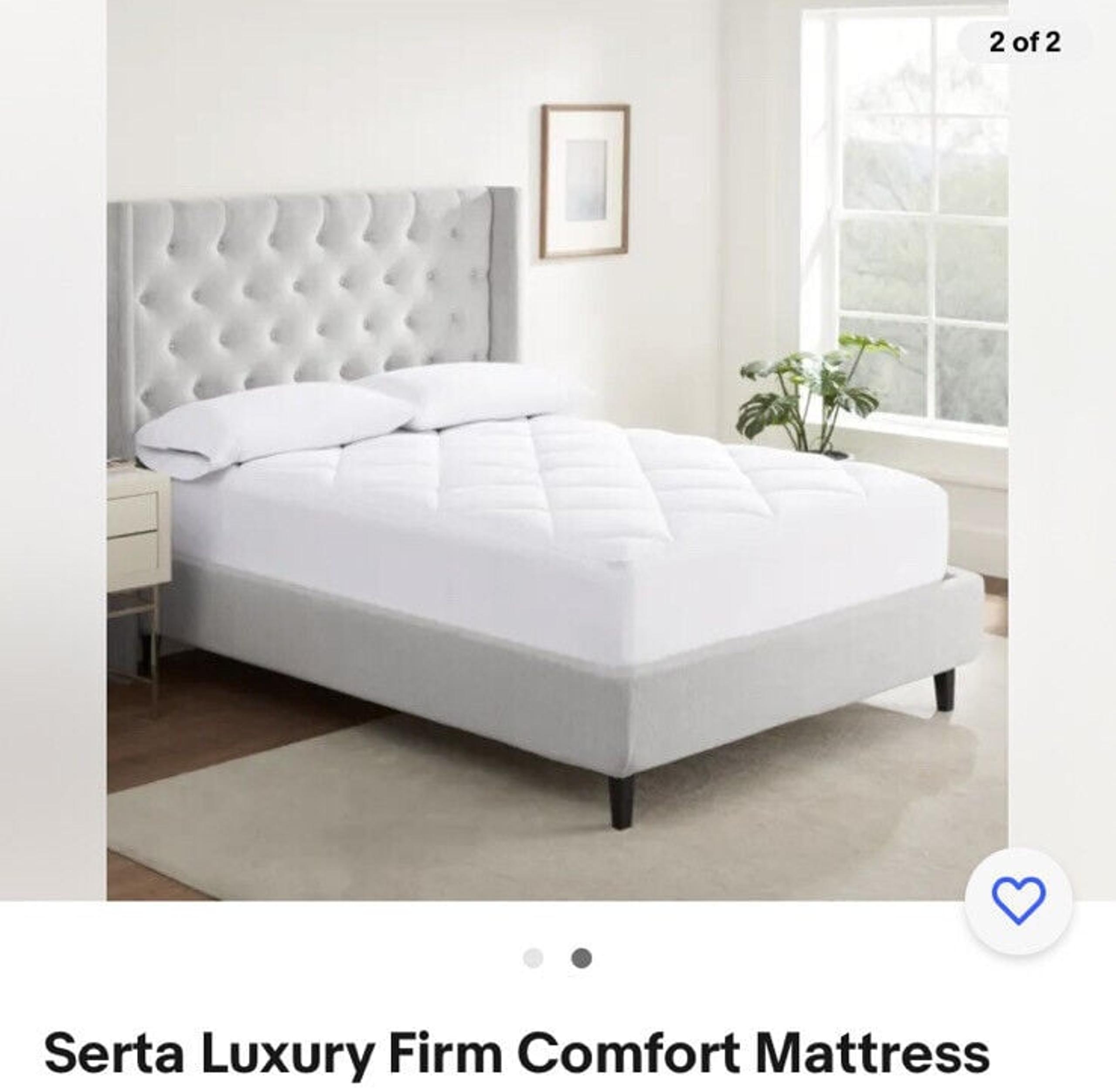 Serta Luxury Firm Comfort Mattress Pad, FULL 300 THREAD COUNT 100% Cotton Sateen