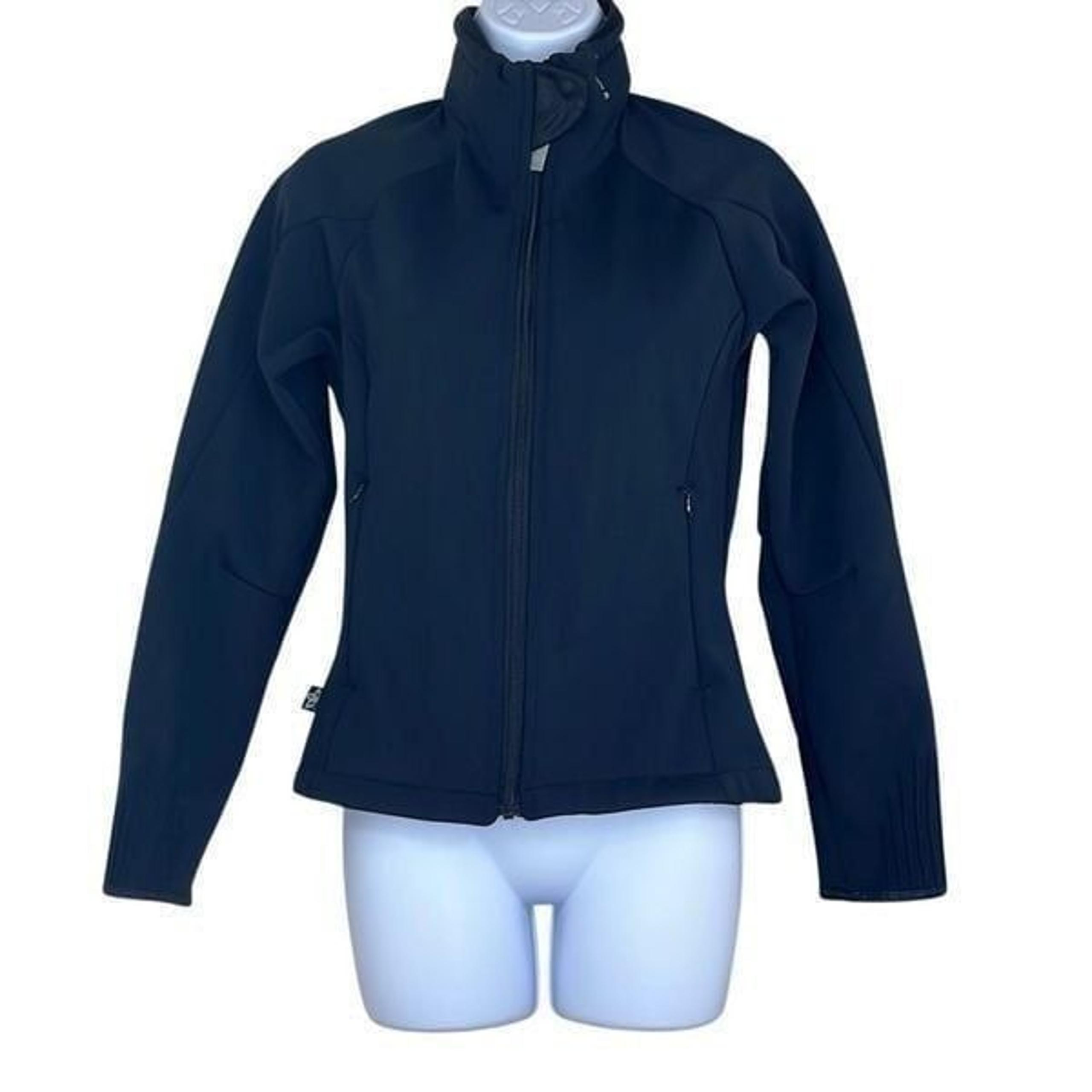 Rossignol Womens Small Black Softshell Fleece Lined Ski Snowboard Zip Up Jacket