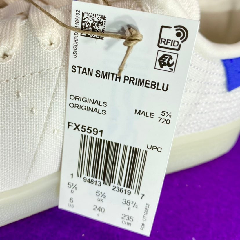 adidas Originals Men's Stan Smith (End Plastic Waste) Sneaker  FX5591 Size 6 NIB - detail