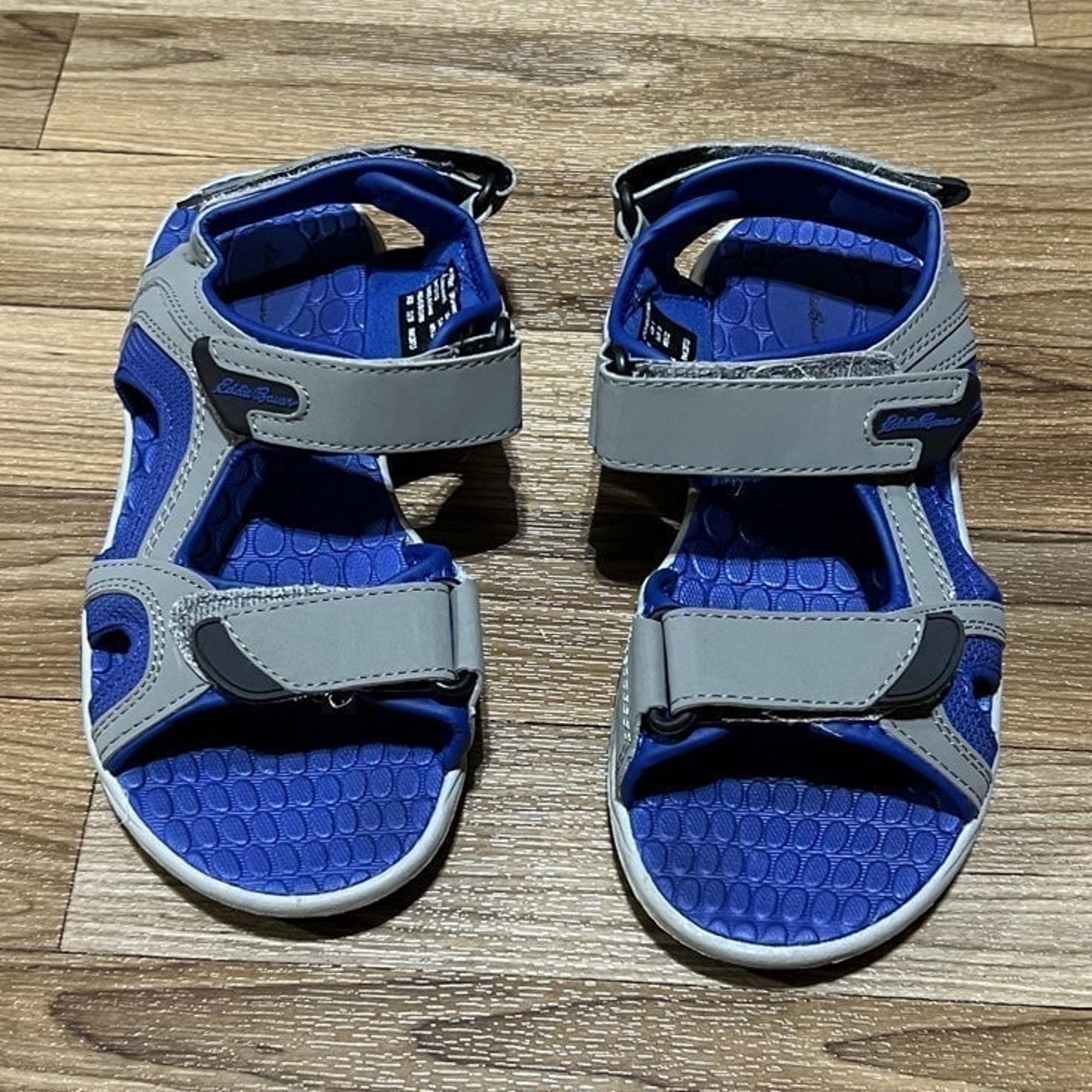 Eddie Bauer Sz 3 Boys Westmont Sandals Gray Blue