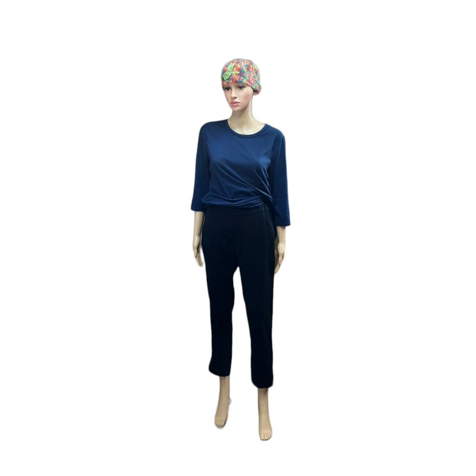 Nili Lotan Womens 4 Cropped Pants Black Pockets Mid Rise Hem Slit Career USA