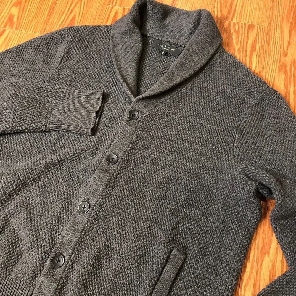 Rag & Bone Mens Large Cashmere Blend Cardigan Sweater