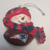 Vintage Snowman Patriots Ornament w/ Brady Card
