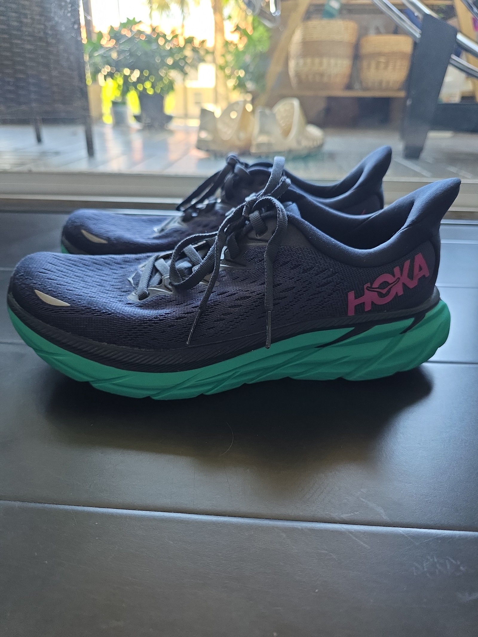 HOKA ONE ONE Women’s Clifton 8 Running Shoes Outerspace Atlantic Size 7.5 B