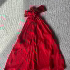Fabrick red halter top! Size L