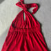 Fabrick red halter top! Size L