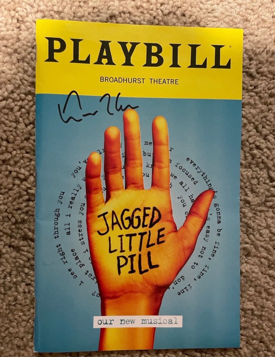 Derek Klena Autographed Broadway Playbill