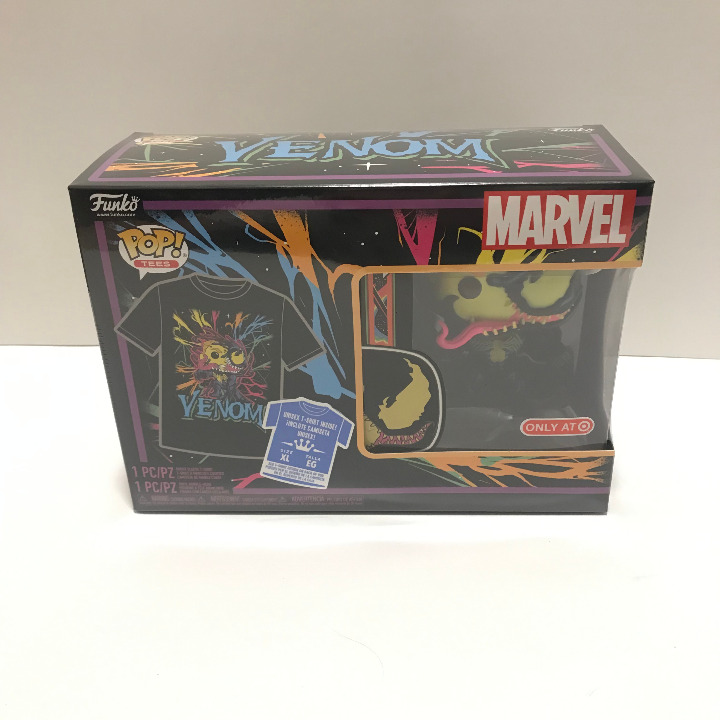 Funko Pop Black Light Venom Target Exclusive T-Shirt Pack Eddie Brock