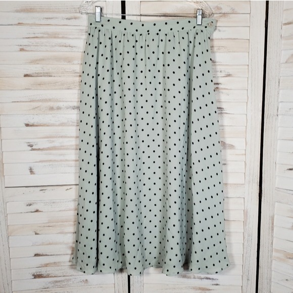 Vintage 80's polka dot maxi skirt