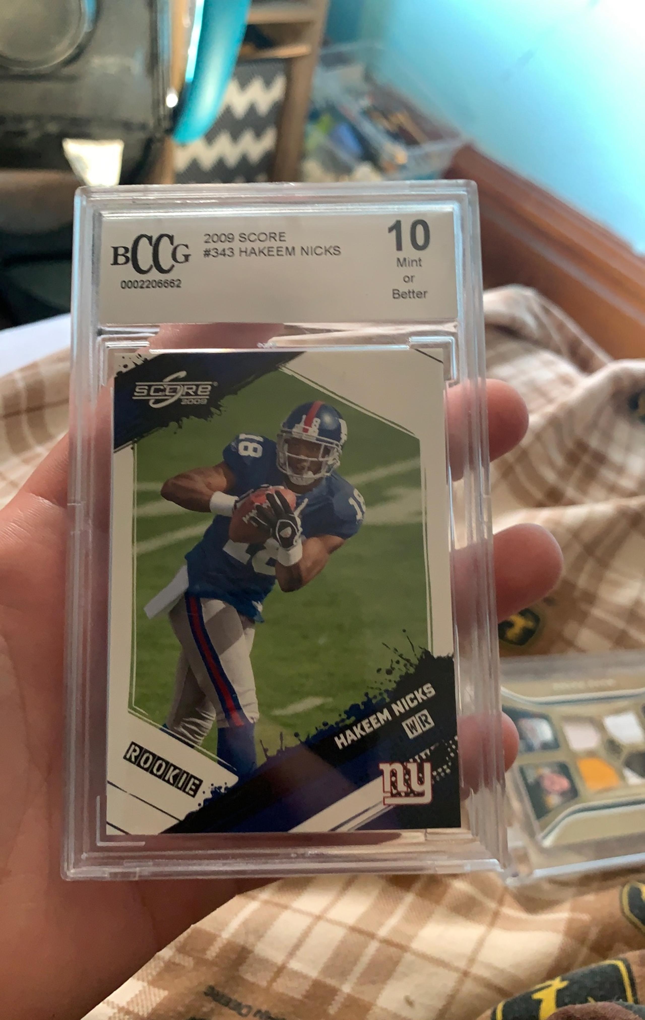 2009 rookie New York giants Hakeem nicks graded ten