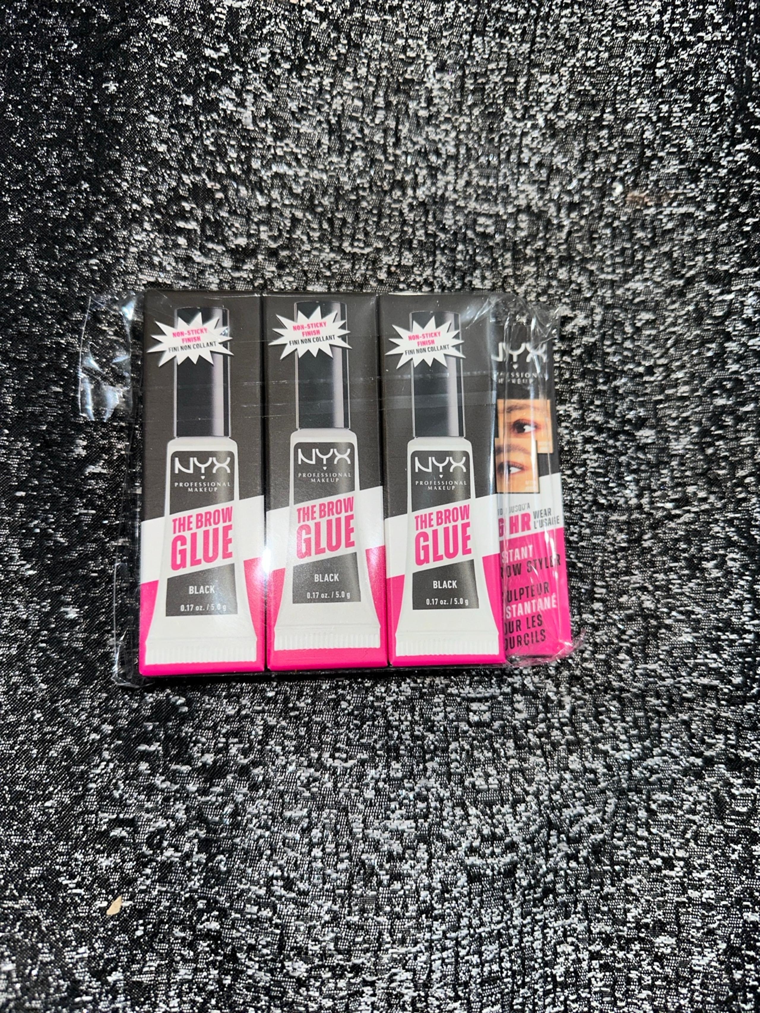 NYX Professional Makeup The Brow Glue Laminating Setting Gel Set of 3