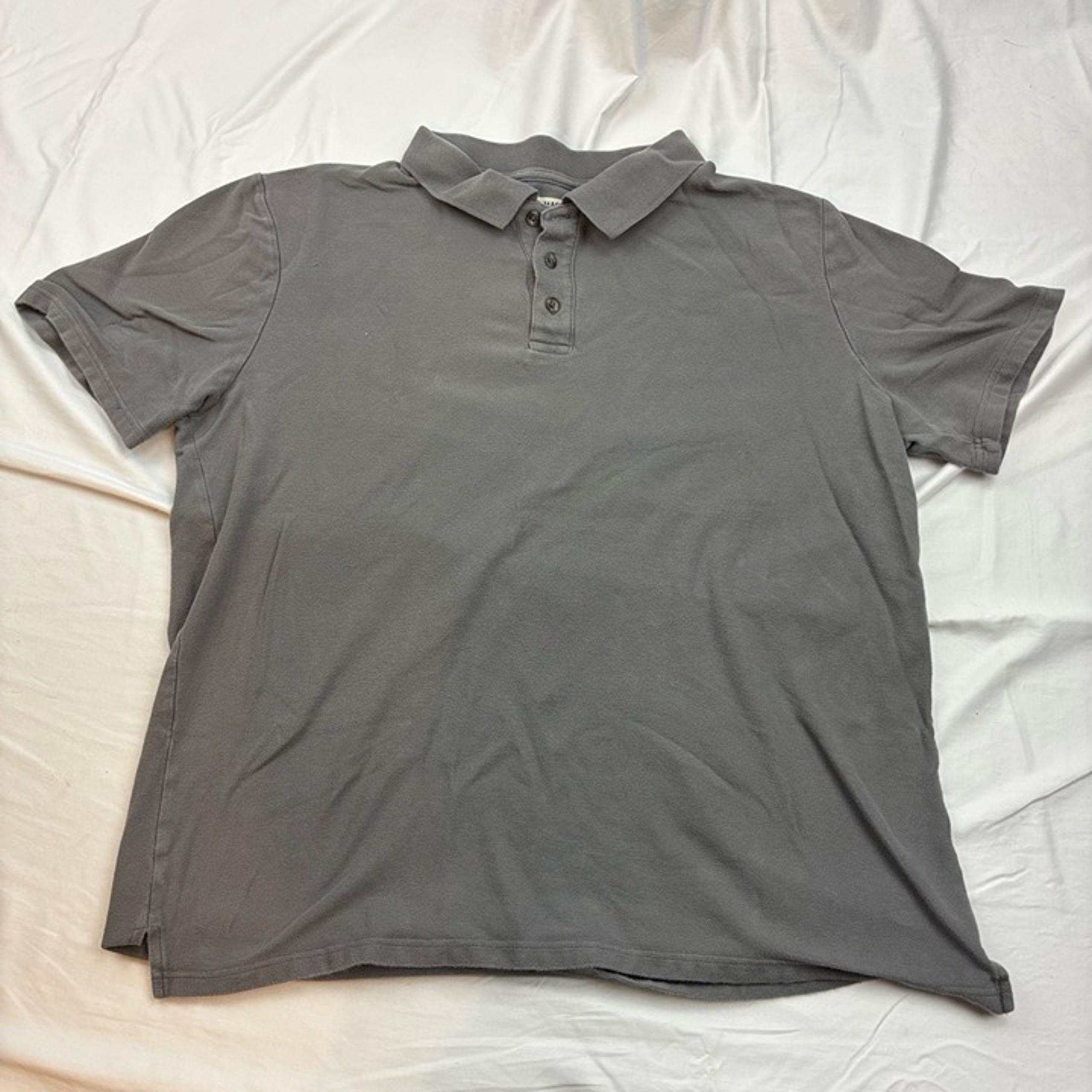 Men's Size XL Magellan Outdoors Polo Shirt Gray Short Sleeve Collared 3 Button