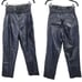 Free People Pants Faux Leather High Rise Paperbag Tapered Belted Metallic 4