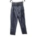 Free People Pants Faux Leather High Rise Paperbag Tapered Belted Metallic 4