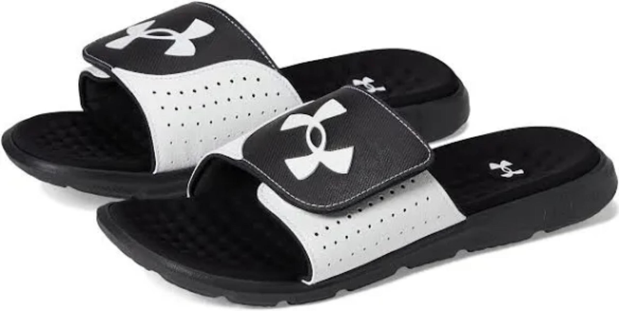 Under Armour Men's Ignite Pro Slide Sandal (003) Black/White/Black Size 16 NWT