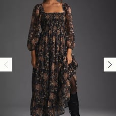 NWT❤️Let Me Be Square-Neck Smocked Maxi Dress szXXSP