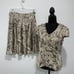 Women’s size small and 4 summer blouse top and skirt snake print Sunny Leigh