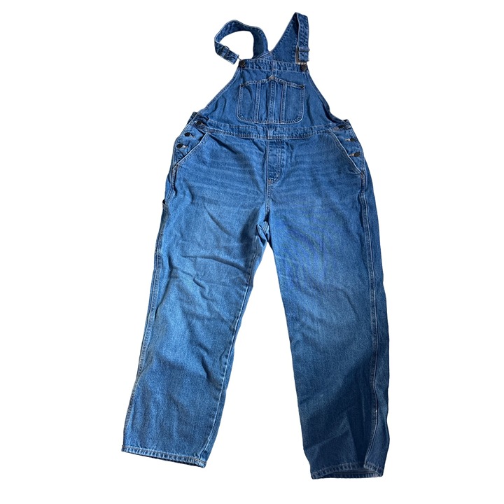 Old Navy women’s size 16 blue denim Y2K bib carpenter overalls
