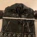 ROMEO & JULIET Black and Floral Faux Leather Jacket See more info for sizing