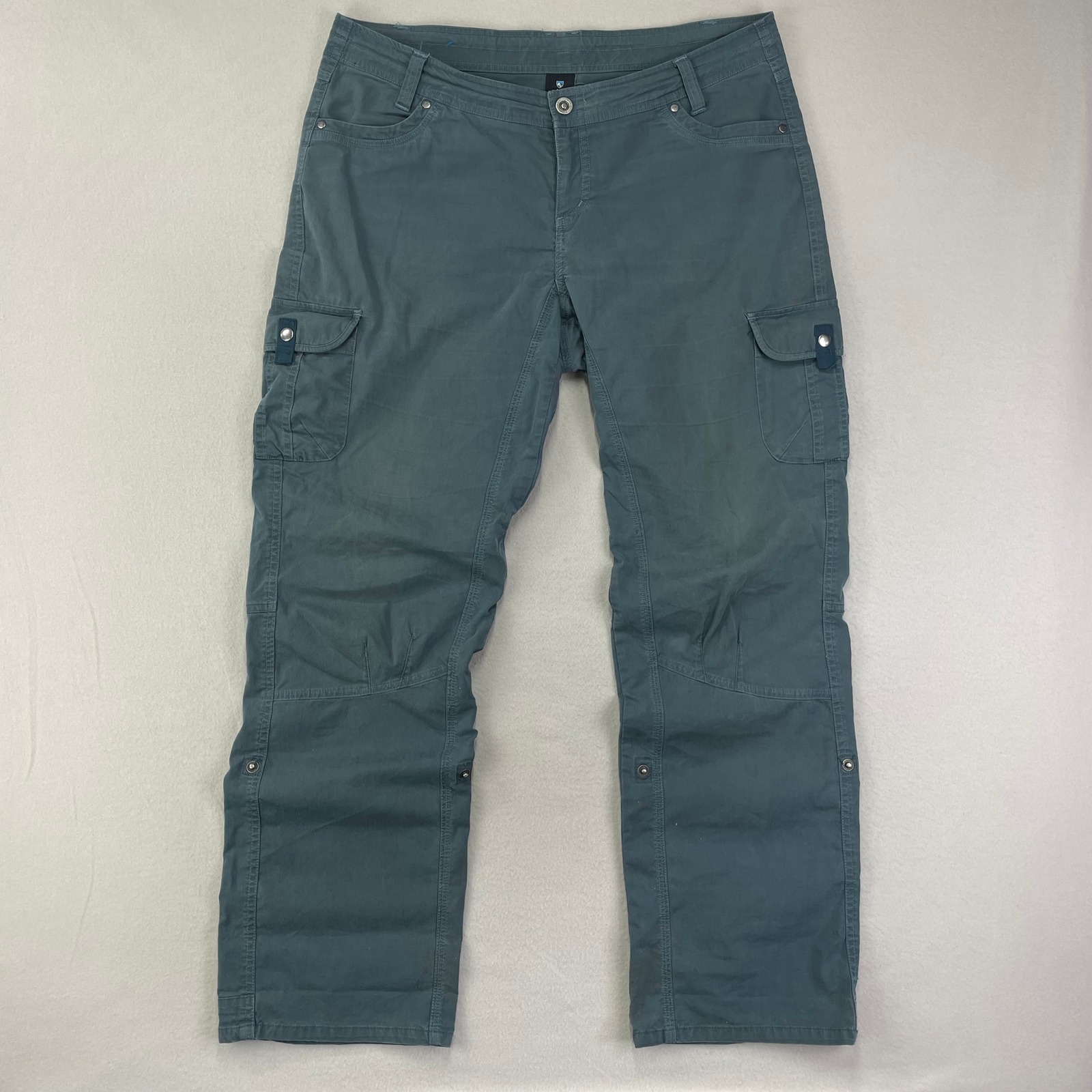 KÜHL Splash Roll Pants Womens 16 Metal Blue Cargo Hiking Trekking Travel Camp