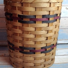 Woven Basket Split Oak Wood Amish Handmade 12 tall