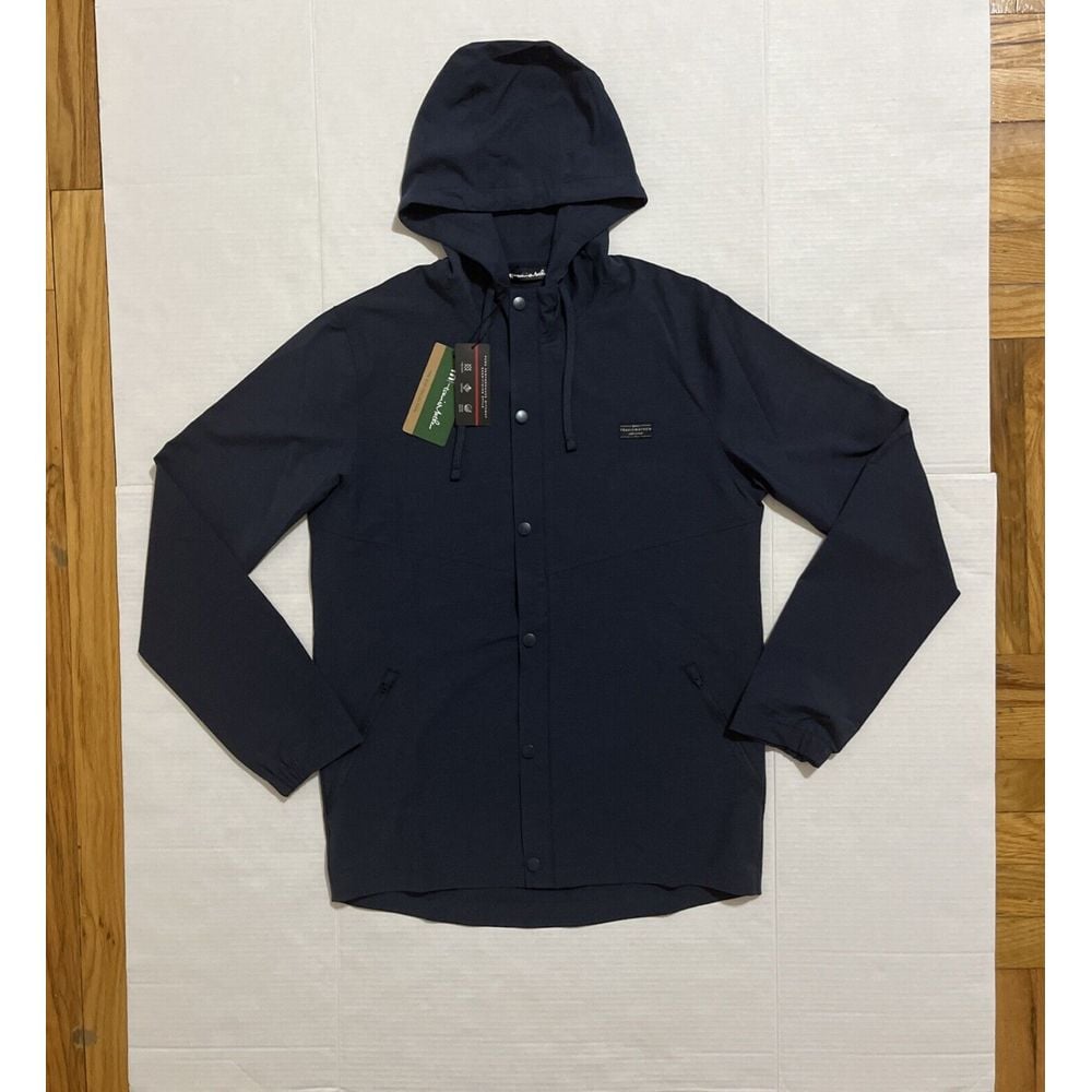Travis Mathew Tequila Tiempo Lightweight Tech Hooded Jacket Men S Blue Nights