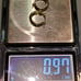 18kt ribbed huggies earrings