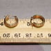 18kt ribbed huggies earrings