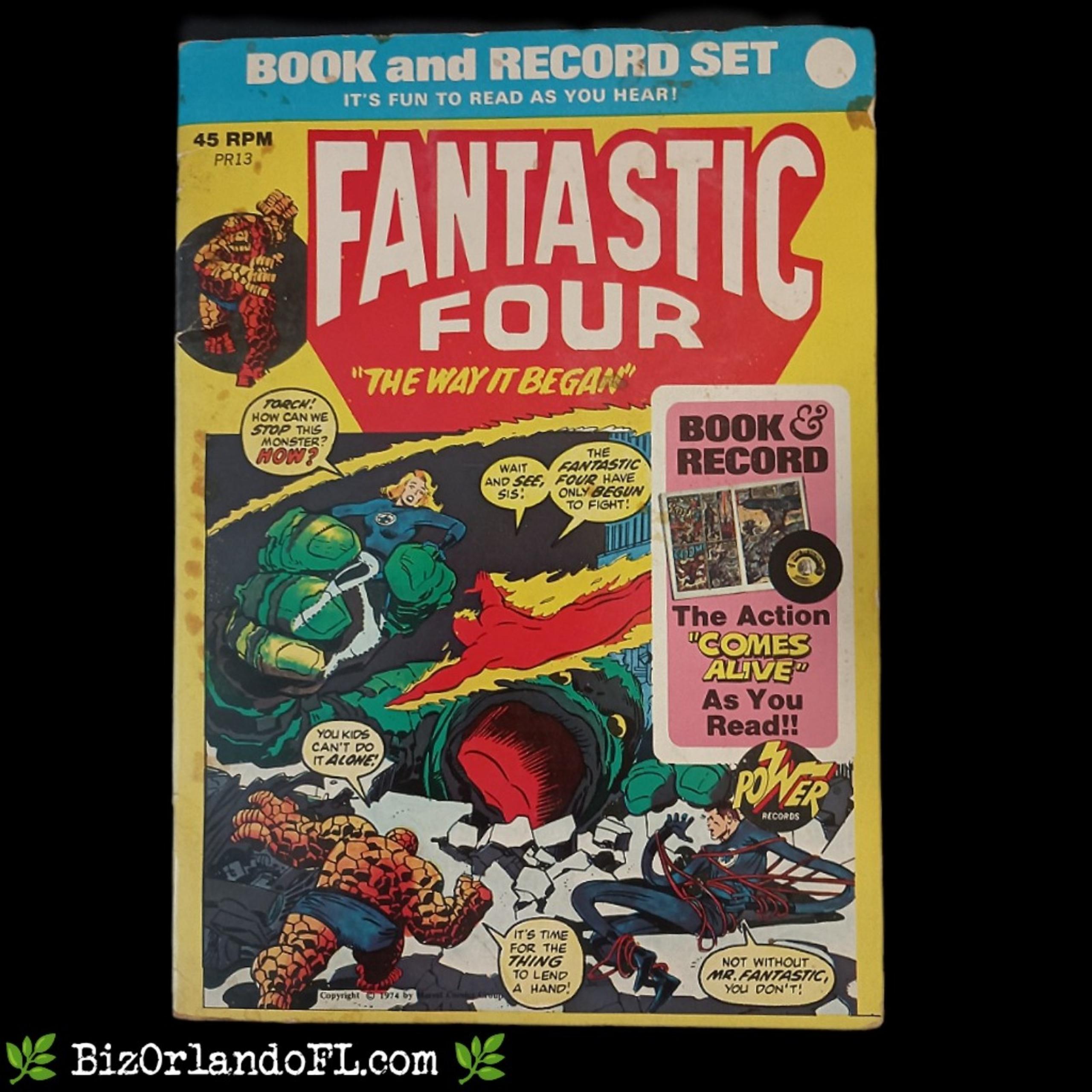 VINTAGE Fantastic Four Book & Record Set / The Way It Began (1975) Marvel Comics
