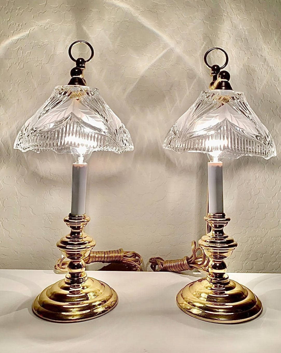 Candle Stick Crystal Cut Lamps