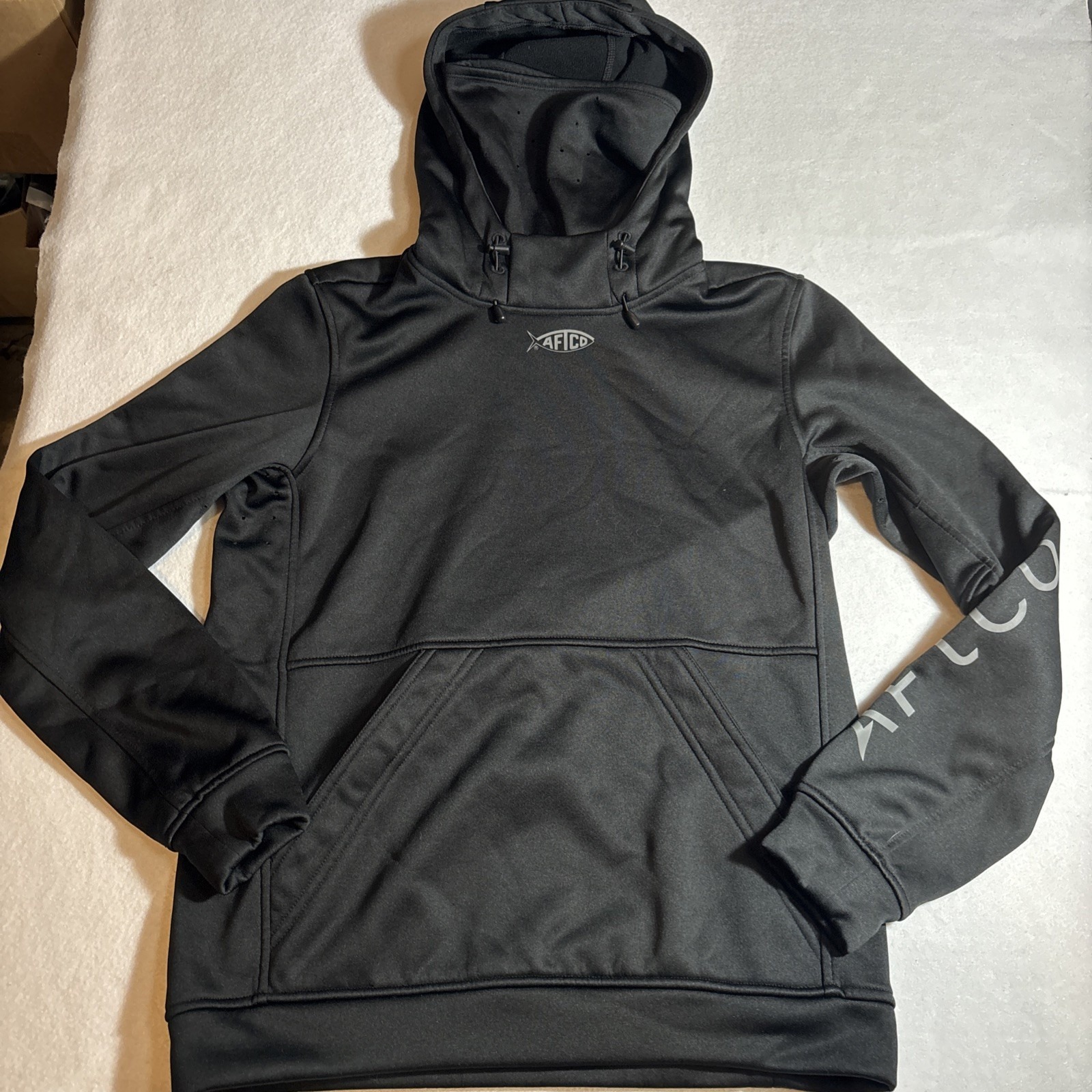 Aftco Reaper Hoodie Mens Small Black Aftech Fishing Tech Performance Gear Vented
