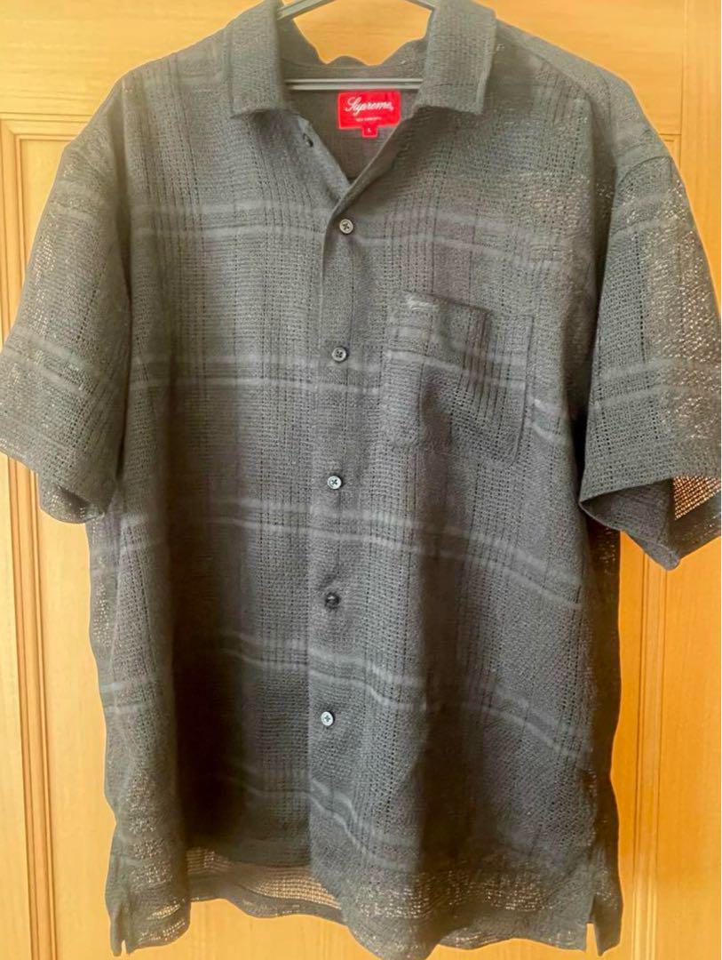 Supreme 23SS Mesh Stripe S/S Shirt