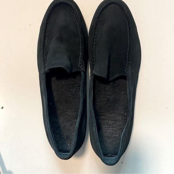 Vionic Tompkin loafer slip on Moccasin Ortho Arch Support black suede - 13 EUC