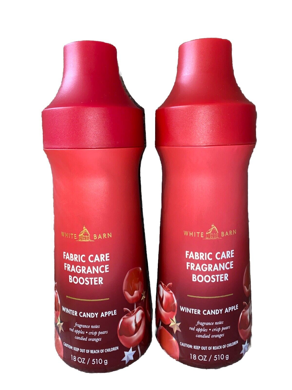 2 Bath & Body Works WINTER CANDY APPLE Fabric Care Fragrance Booster WHITE BARN