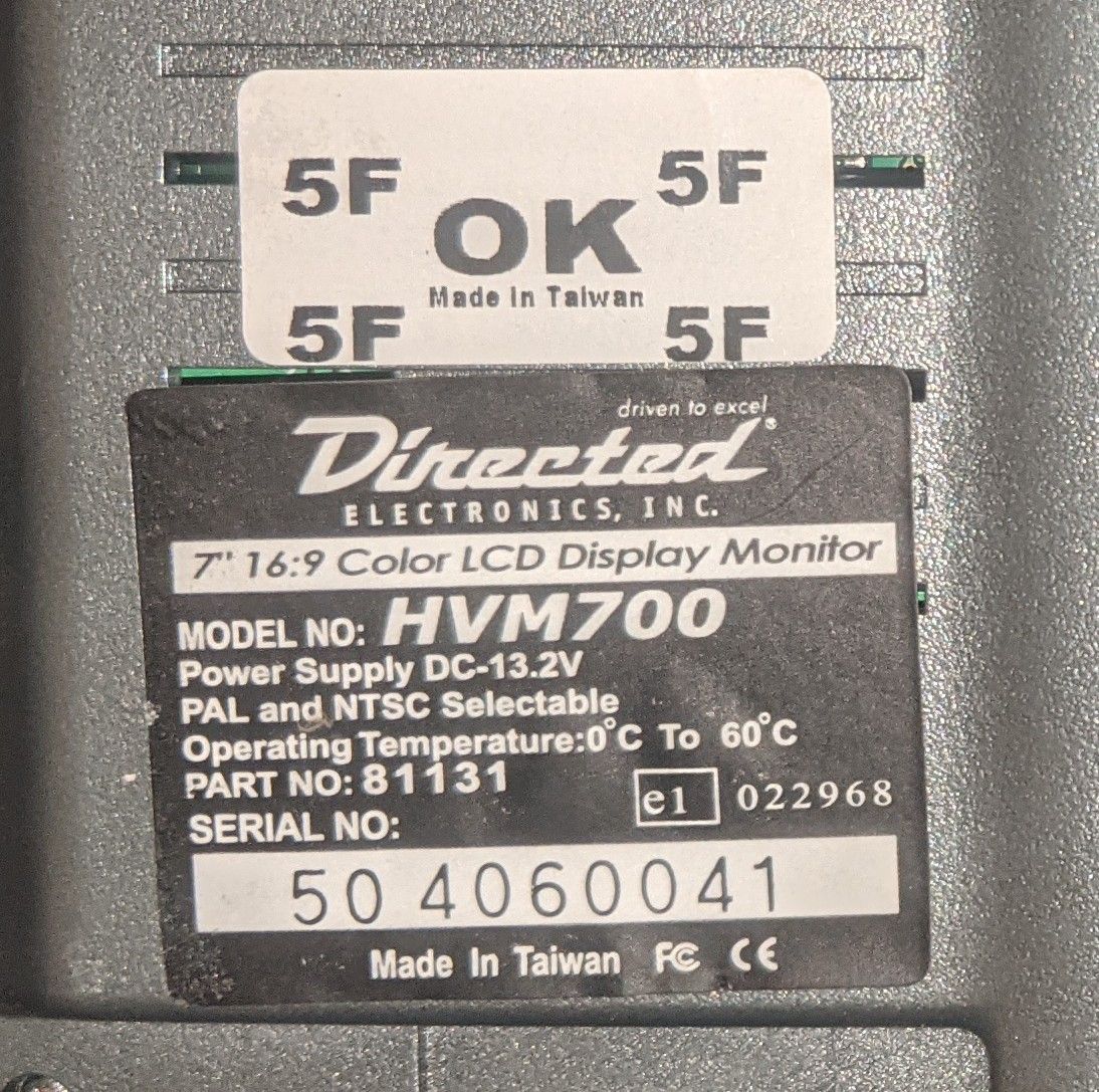 Directed Electronics HVM700 7 Headrest