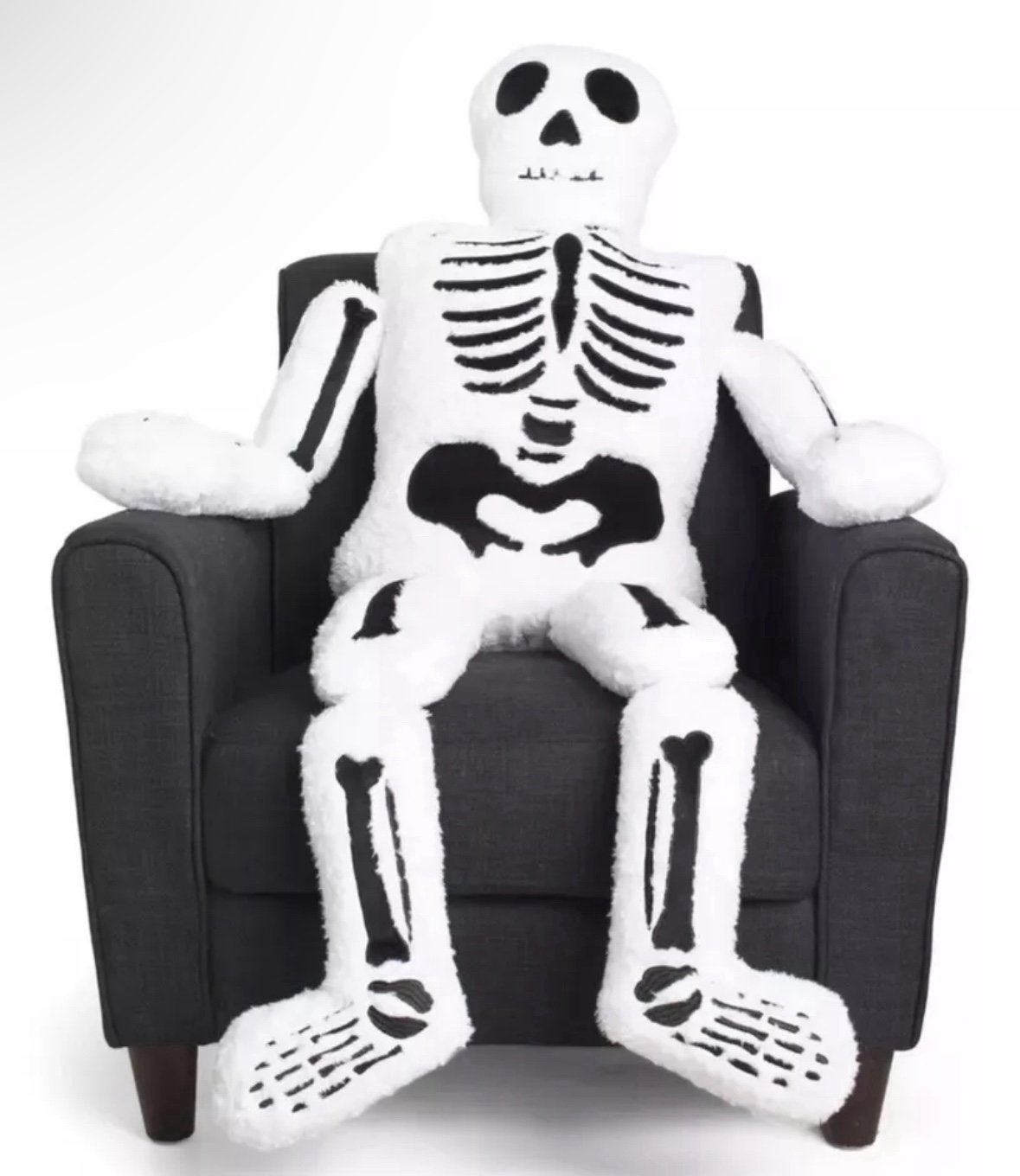 Life Size Storehouse Halloween Skeleton Pillow 5 Foot Fluffy TikTok Viral