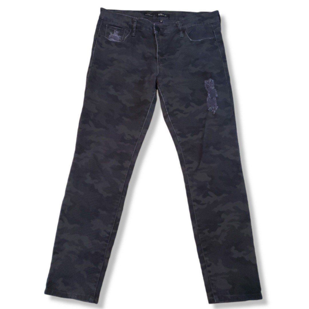 STS Blue Jeans Size 30 Alice Ankle Skinny Jeans Distressed Destroyed Camouflage