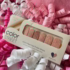 Color Street nails VHTF /unicorn Gorgeous chunky glitter￼ PINK nail strips ￼