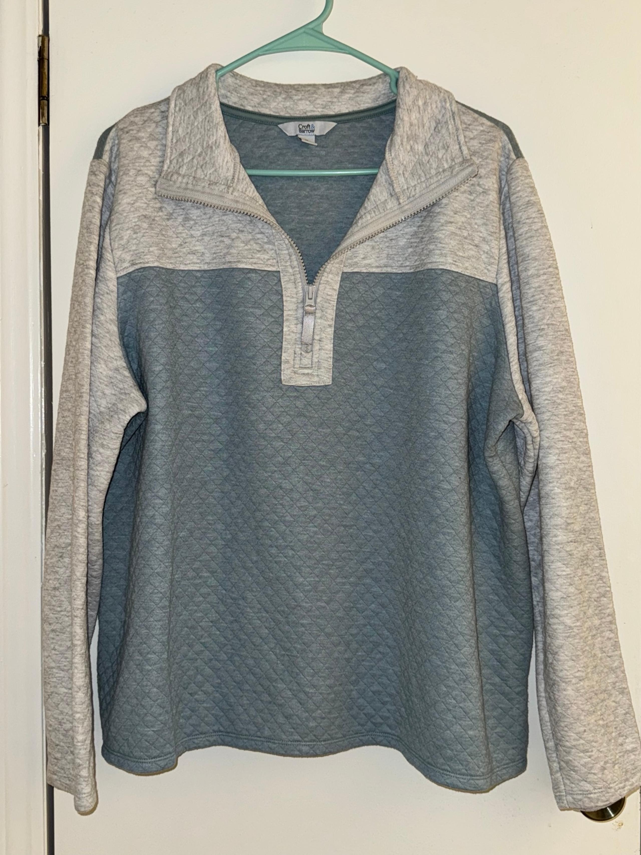 Croft & Barrow Quilted 1/4 Zip Pullover
