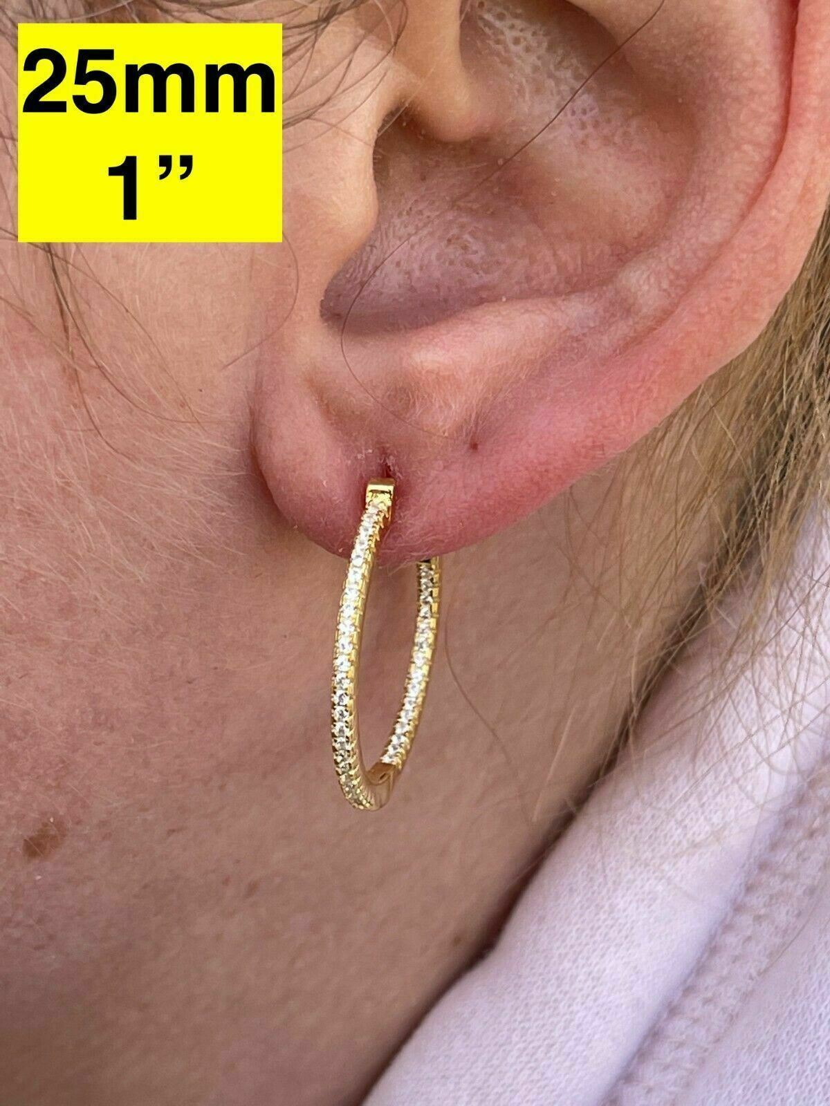 Gold ^ Silver Endless Hoop Earrings 25mm