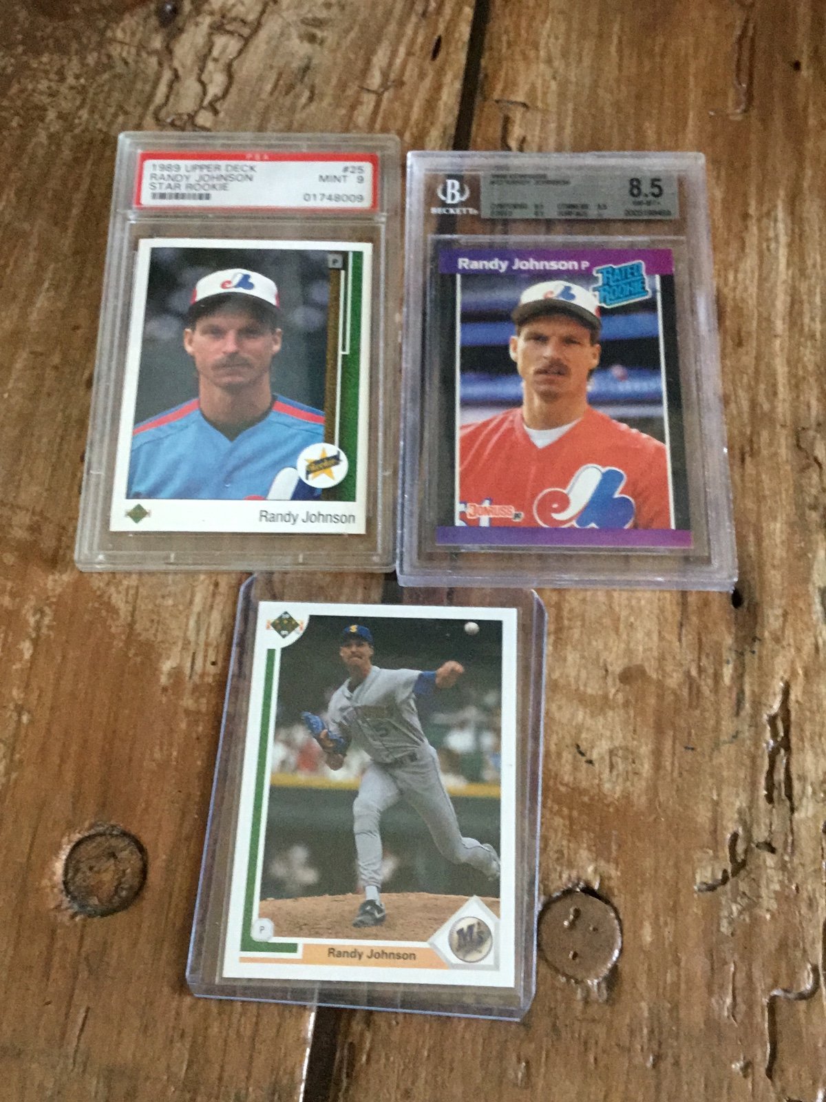Randy Johnson 3 lot graded and ungraded sold as one